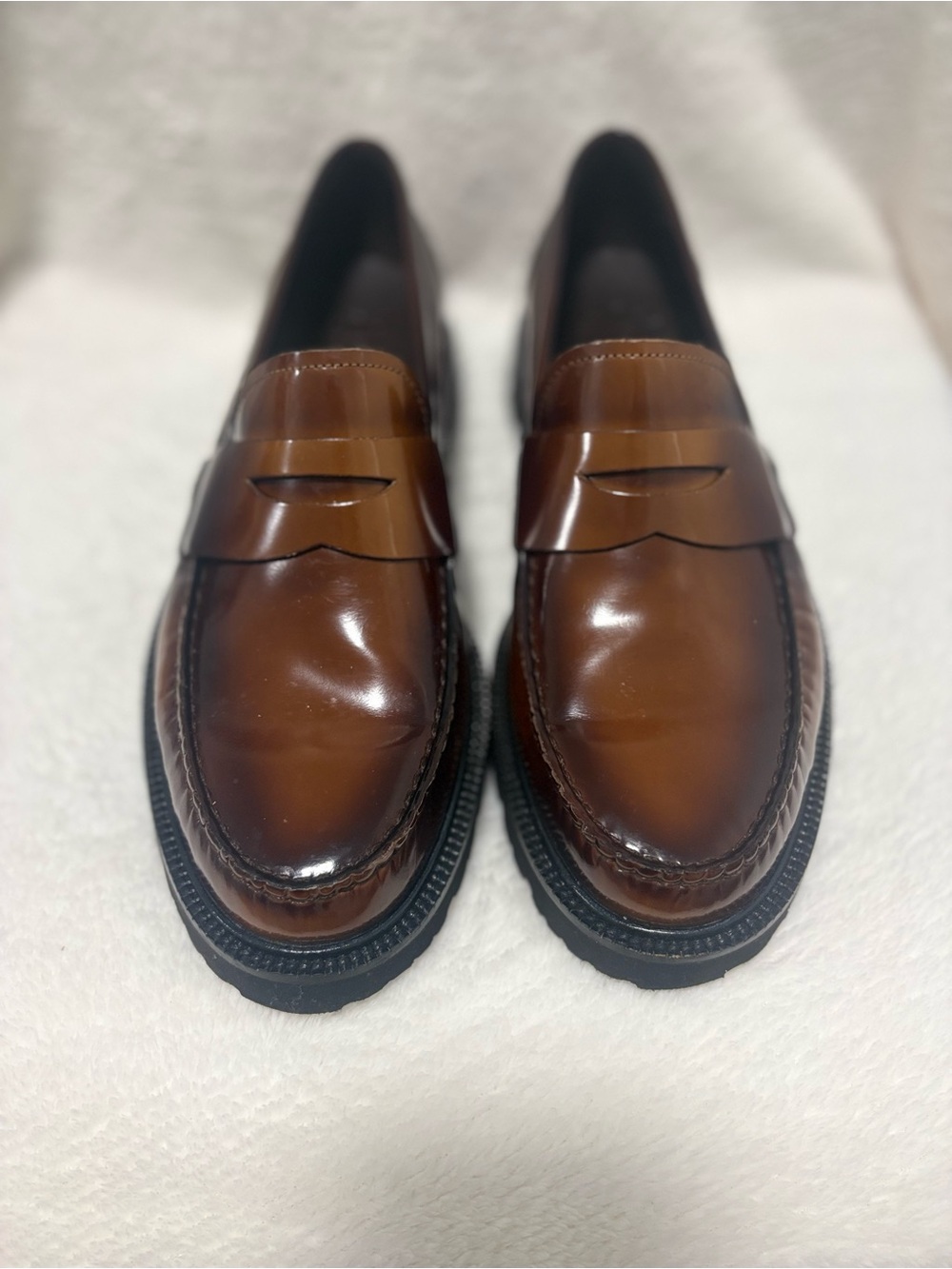 Cole Haan Men's Cognac Leather Penny Loafers
